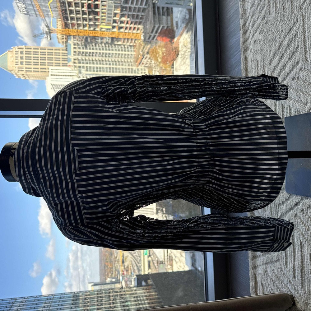 NWT In Earnest Byron Lars Oxford Stripe Button Down Size 2 - Picture 4 of 8